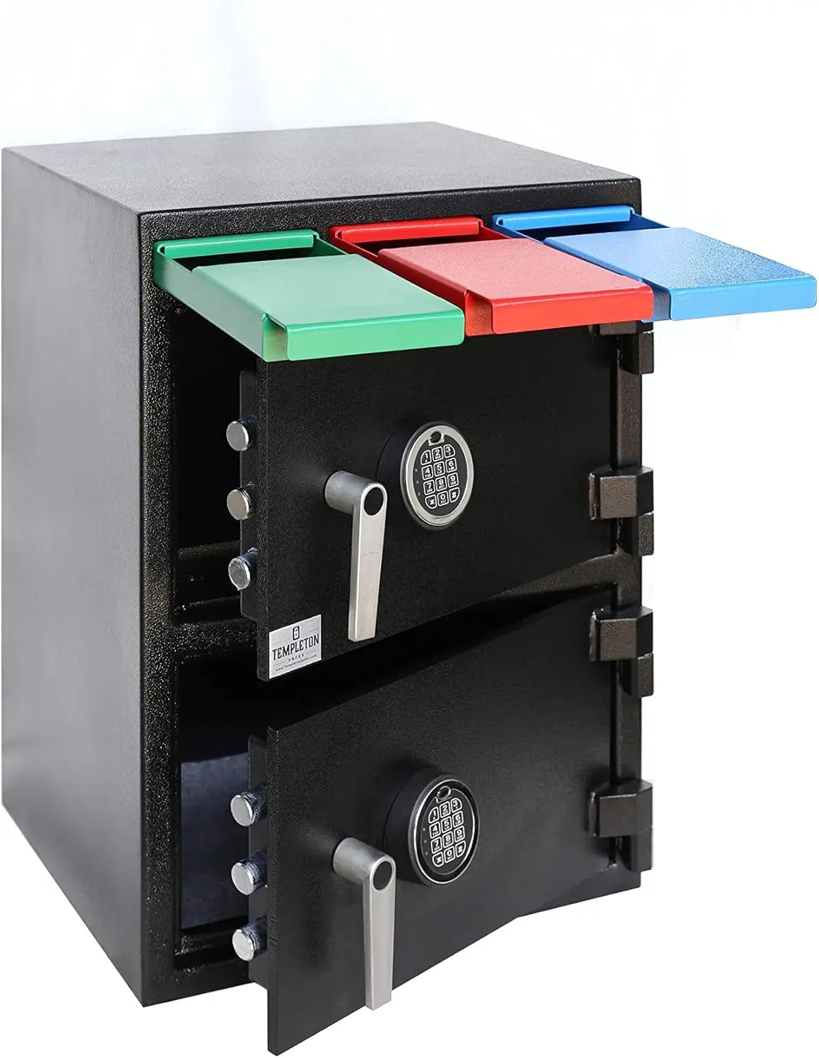 Two Door Multi-User Depository Drop Safe with Electronic Locks & Segregated Drop Slots