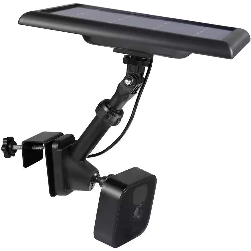Universal Gutter Mount for Wyze, Blink, Ring, Arlo, Eufy Camera (Black) - Mount Your Security Cam and Solar Panel