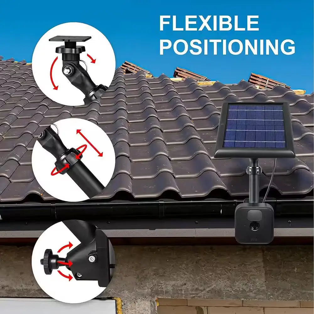 Universal Gutter Mount for Wyze, Blink, Ring, Arlo, Eufy Camera (Black) - Mount Your Security Cam and Solar Panel