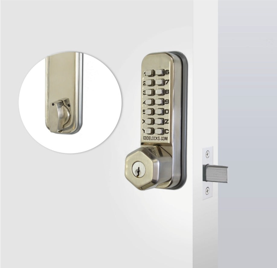 CodeLocks CL210 keypad deadbolt, stainless steel