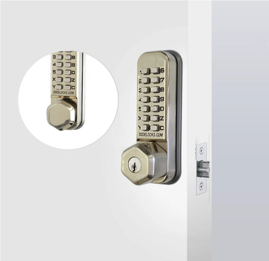 CodeLocks CL290 back to back keypad tubular latch with key override