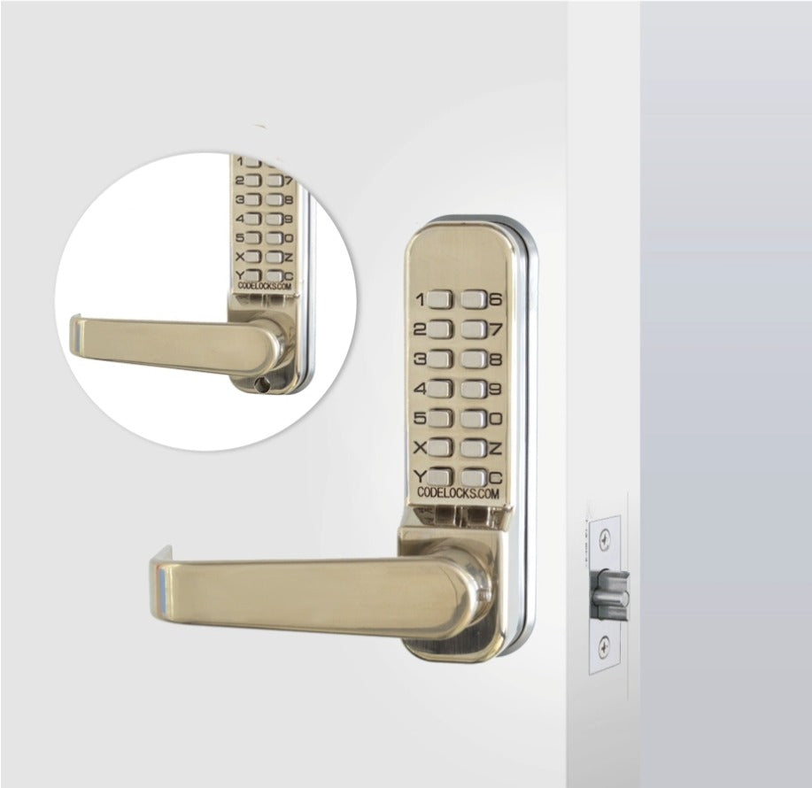 CodeLocks CL410 stainless back-to-back keypad lever lock