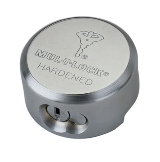 Mul-T-Lock TR100 hockey puck padlock, hardened, 206 keyway